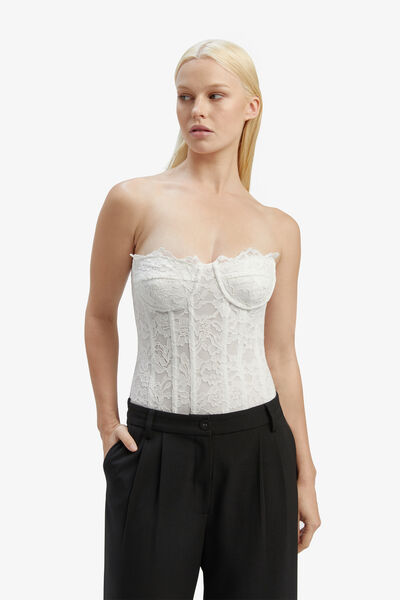 Lace bustier corset top