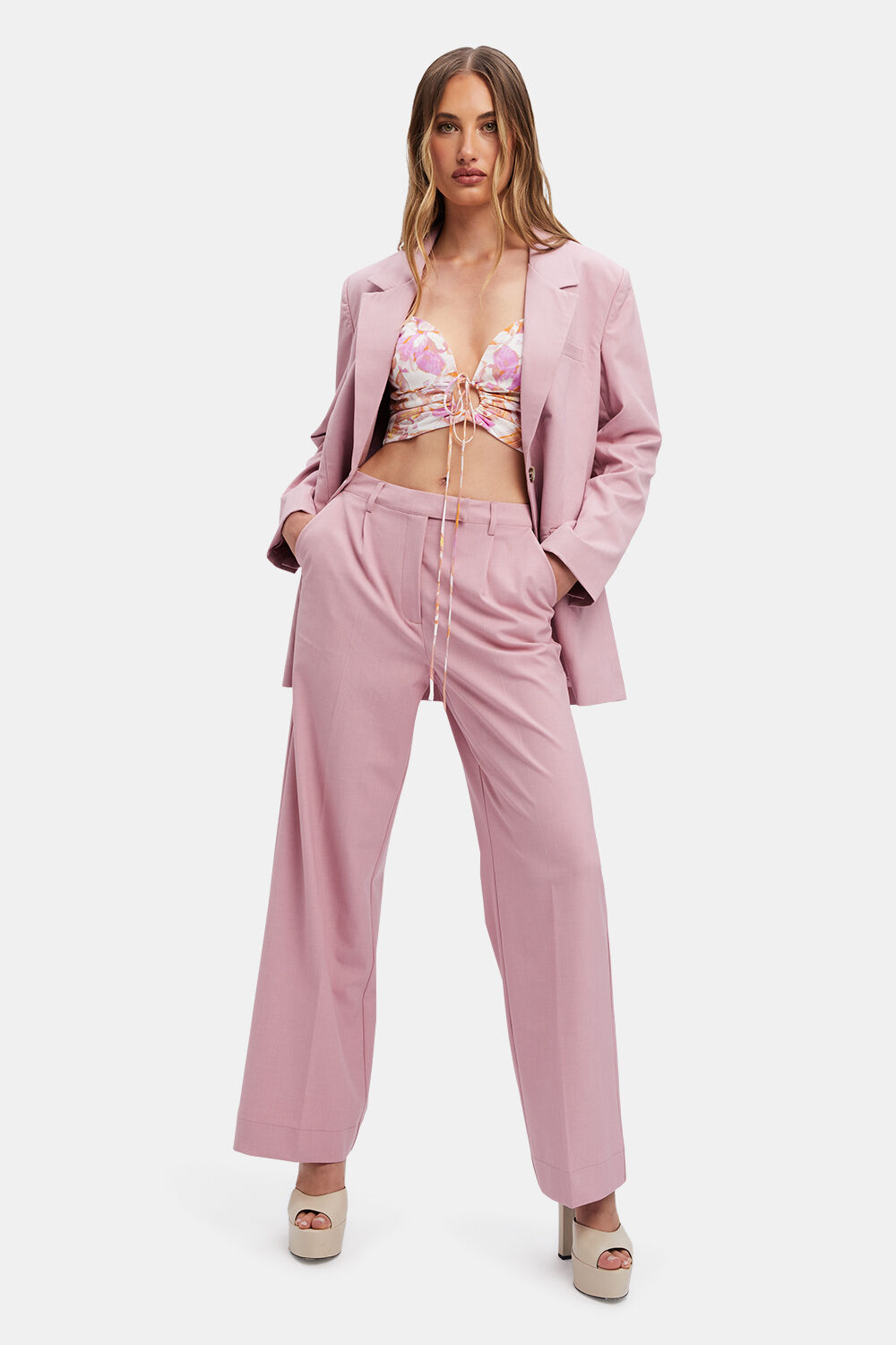 Mirabella Suit Pant In Dusty Rose