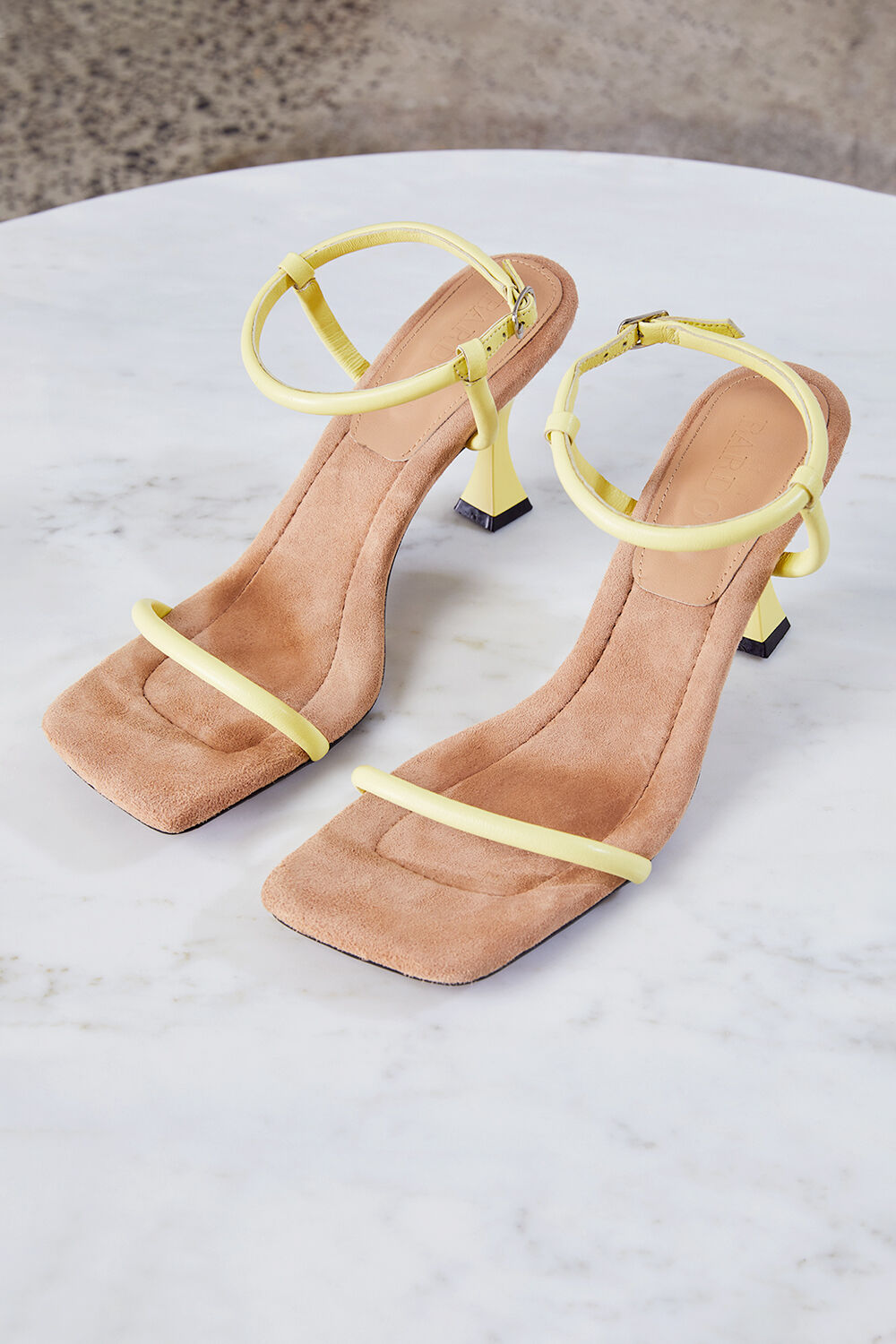 Archer Strappy Sandals in Neon Yellow – LURE Boutique