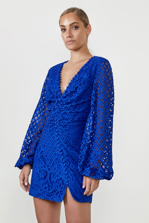 Alexa Dress in Cobalt | Bardot