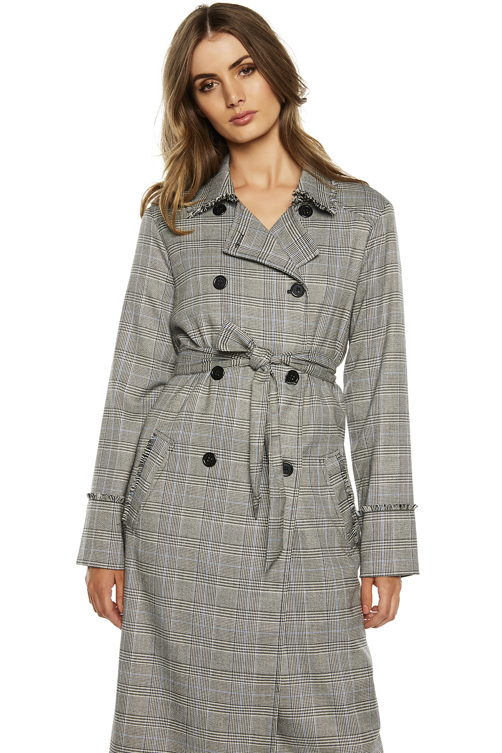 Check Trench Coat | Ladies Clothing & Jackets & Coats | Bardot