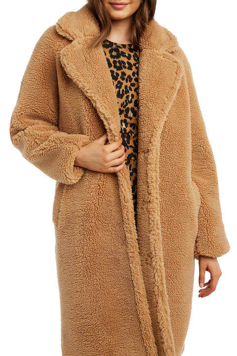 Teddy Long Coat | Ladies Clothing & Jackets & Coats | Bardot