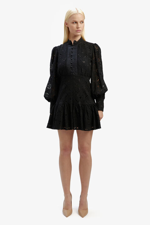 Remy Lace Dress in Black | Bardot