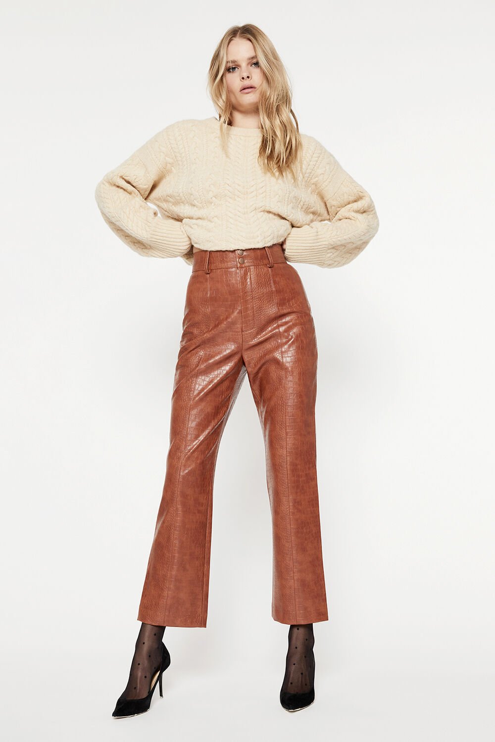 THE MOCHA FAUX LEATHER PANTS  THE STYLE UNION